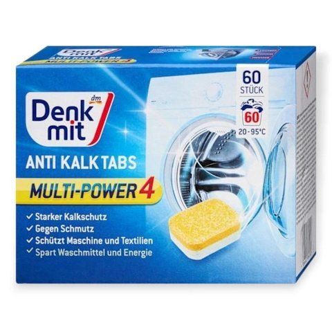 Таблетки проти накипу для пральної машини DENK MIT multi-power 2 (60 таблеток) 184280 фото
