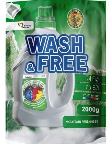 WASH&FREE Гель для прання універсальний 2000г (DOYPACK) 720733 фото