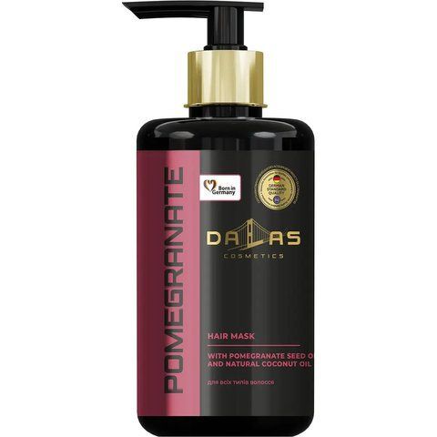 Маска для волосся "Dalas" з олією гранатових кісточок та натуральною кокосовою олією 900мл 141651 фото