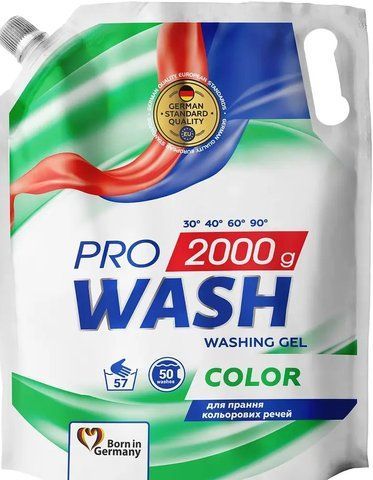 PRO WASH Гель для прання кольорових речей"Color" 2000г (DOYPACK) 002444 фото