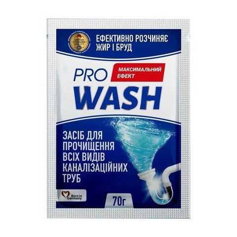 PRO WASH Засіб для прочищення каналізаційних труб 70г 006077 фото