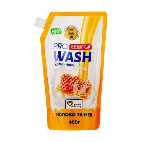 PRO WASH Рідке крем-мило "Молоко та мед" 910г (DOYPACK) 140180 фото