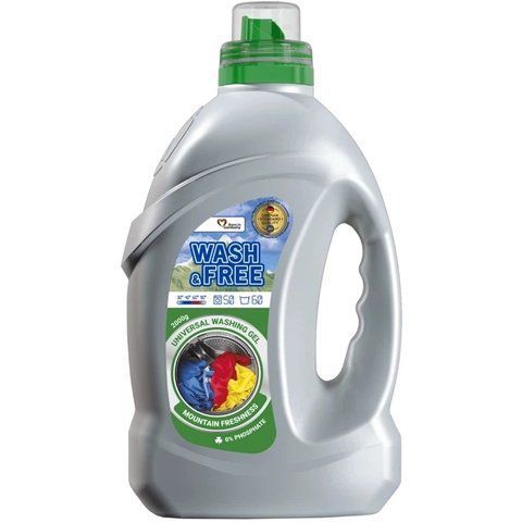 WASH&FREE Гель для прання універсальний "Гірська свіжість" 2000г 142795 фото