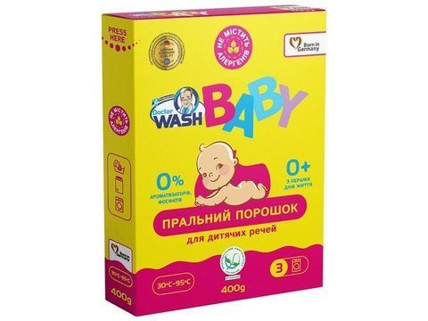 Порошок для прання "Doctor Wash Baby" 400г 141286 фото